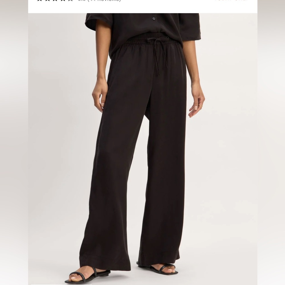 Everlane Women's Wide Leg Black Pants